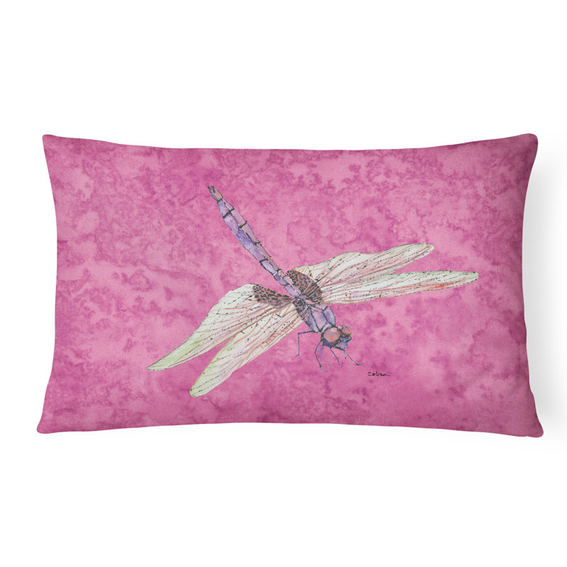 Dragonfly Outdoor Reversible Throw Pillow