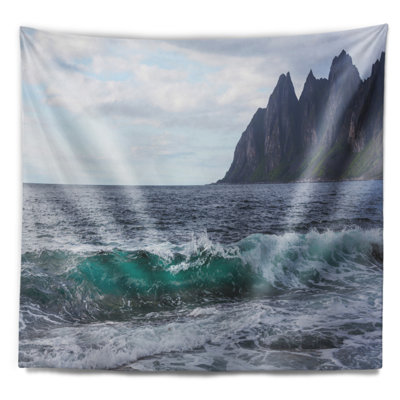 Tapisserie norvège lofoten island belle shore