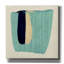 «Teal Swipe 2» par Emma Caroline, art mural sur toile, 18 po x 18 po