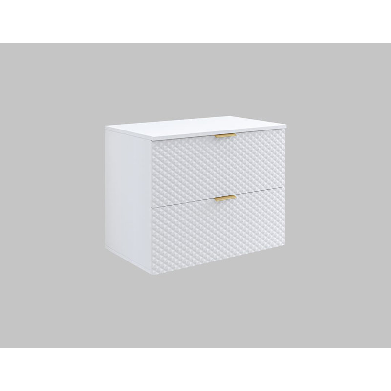 Aidrick 80mm Single Bathroom Vanity, Matte White