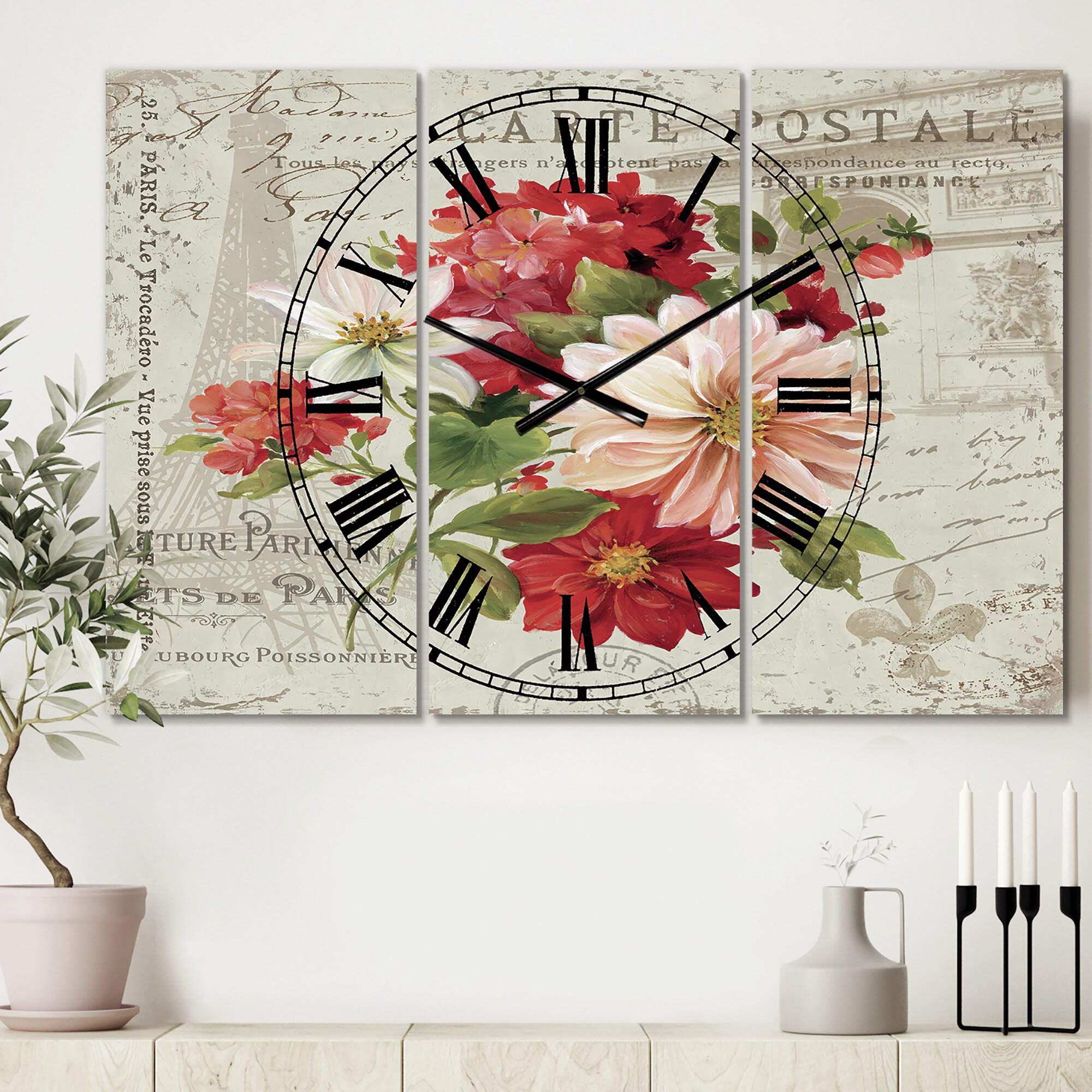 The Twillery Co.® Swigart Oversized Farmhouse Wall Clock | Wayfair