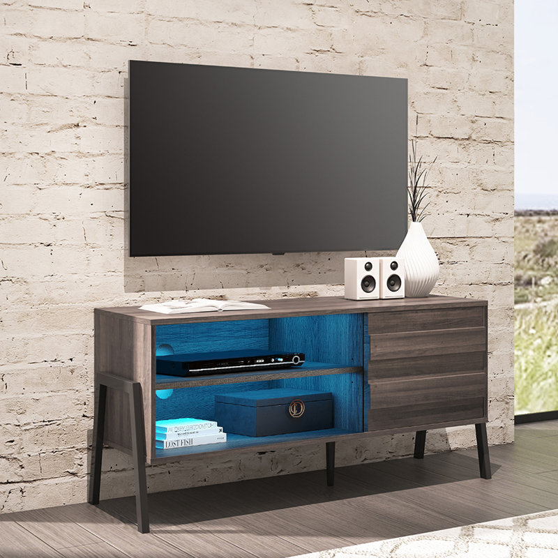 Meuble télé pour téléviseur de 55 po ou moins Annacarolina, Espresso