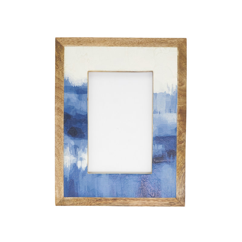Cadre photo texturé en bois peint, 5 po x 7 po