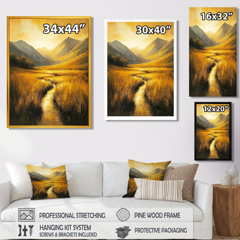 Gereldine - paysages, impressions d'art mural, H 32 po x l 16 po, Toile tendue, Ne s’applique pas