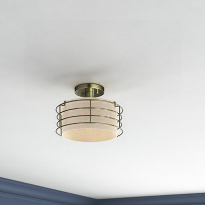 Plafonnier semi-encastré en tissu Bainville