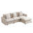Modular Sofa with Ottoman,3 Cushions and 3 Pillows for Living Room-2139409541