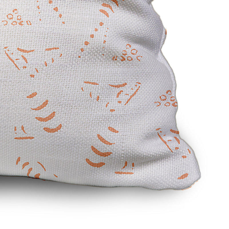 Housse de coussin rectangulaire d’extérieur/insert, 20 po X 20 po, Orangé