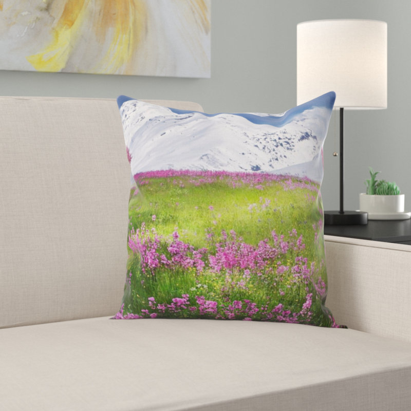 Coussin décoratif montagnes