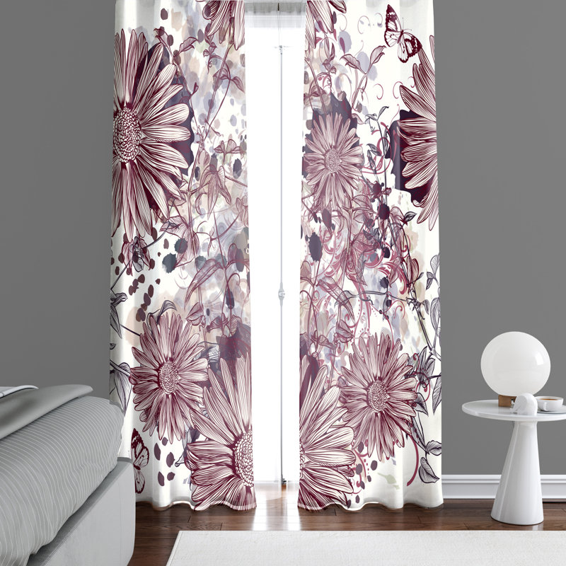 Paire de rideaux semi-transparents Calm Artistic, L 56 po x L 78 po