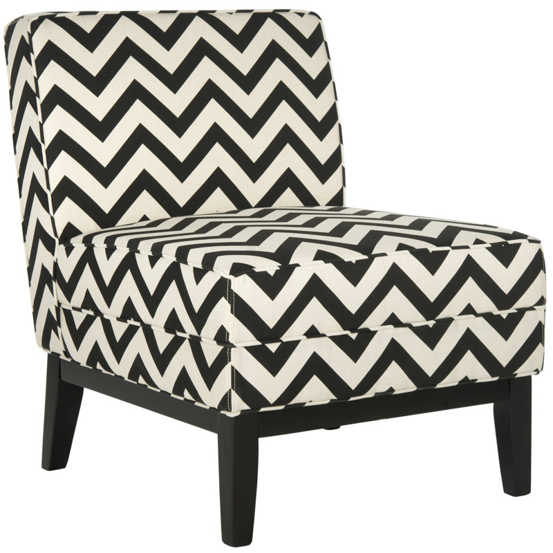Fauteuil de chambre l 25,2 po, Noir / blanc