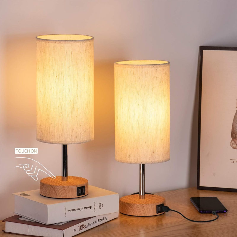 Lampe de table en métal USB Yvianna