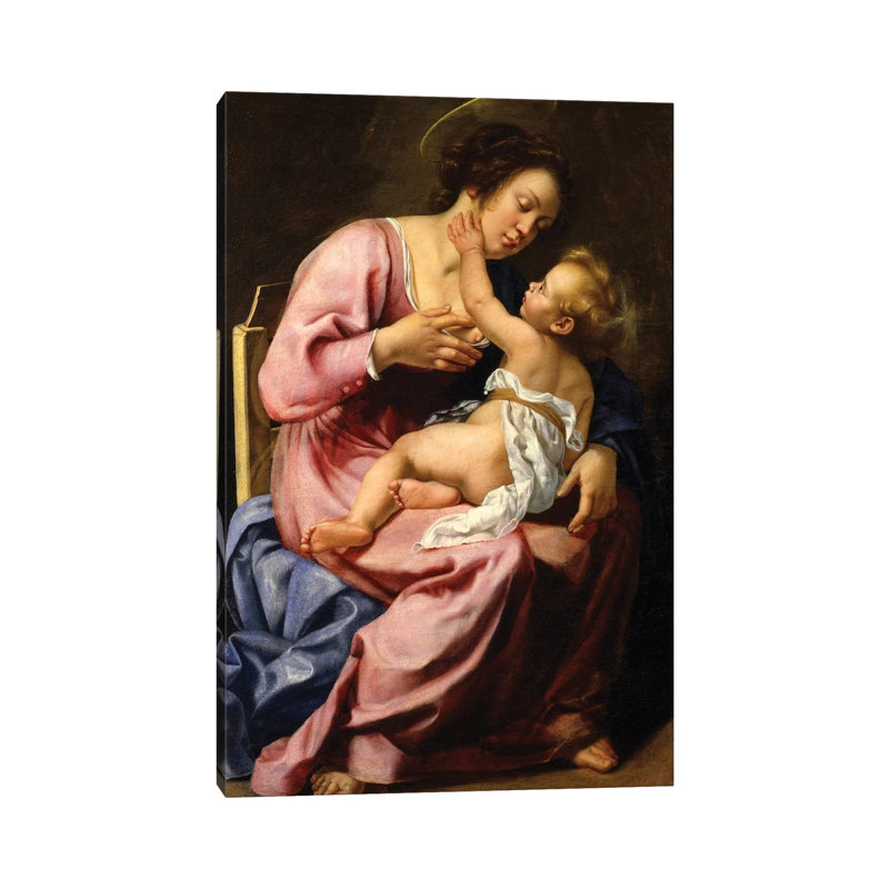 Madonna And Child by Artemisia Gentileschi - Wrapped Canvas Painting