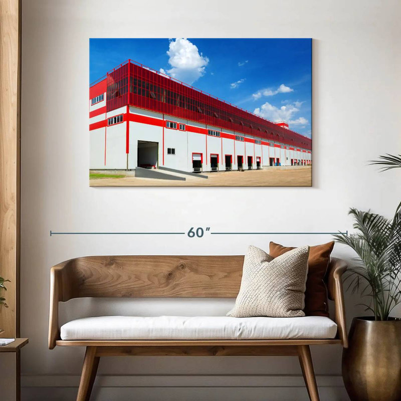 Modern Warehouse Structure, 30" H x 45" W