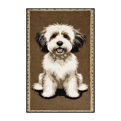 Washable Havanese Dogs Area Rug
