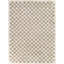 Tapis beige à carreaux à poils longs Walker-273037355