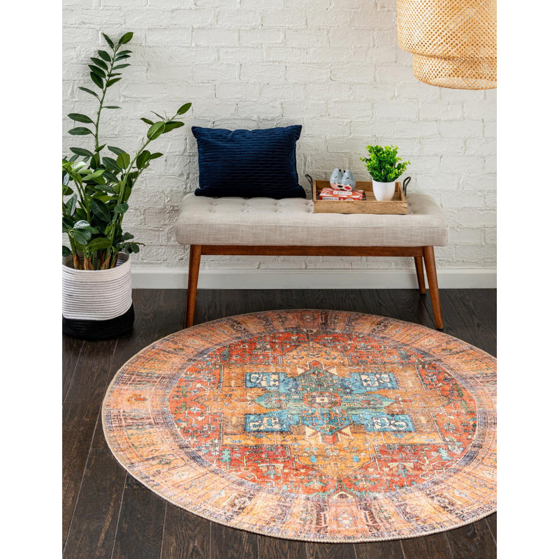 Oppie Moroccan Indoor Rug, Round 7'7"