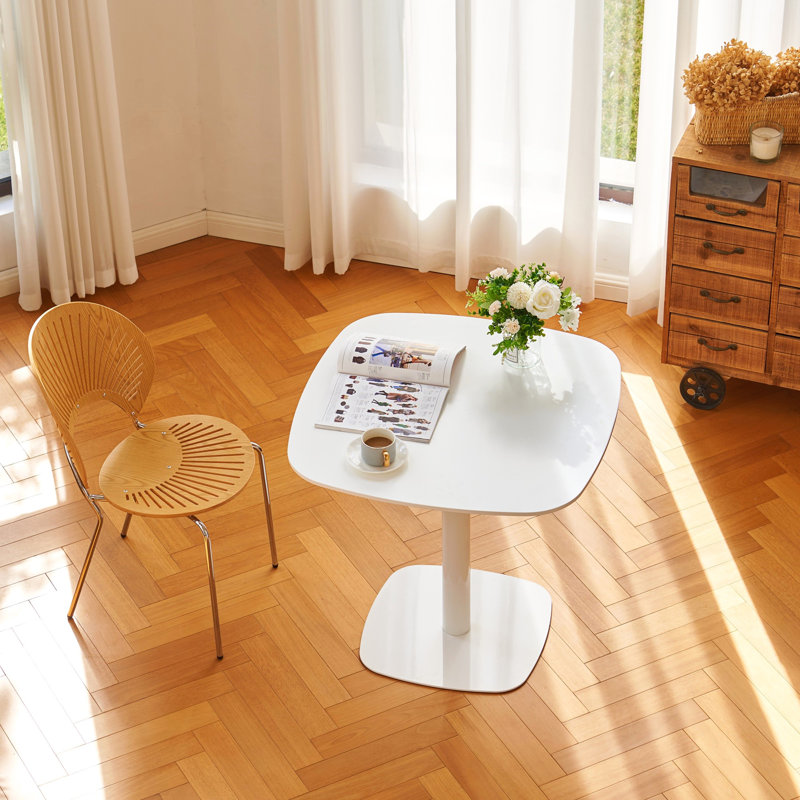 32" Square Dining Table, White
