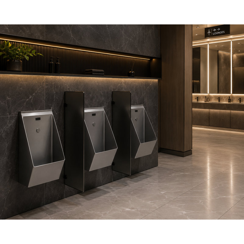 Grey Gun Motion Sensor Stainless Steel Urinal