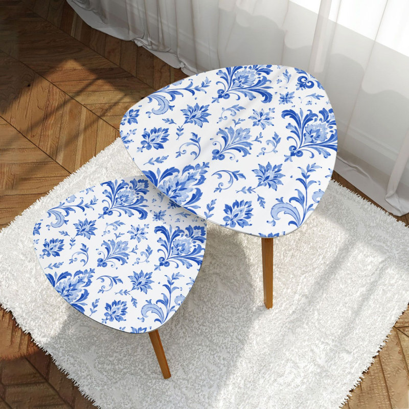 Ensemble de 2 tables basses gigognes Triangle