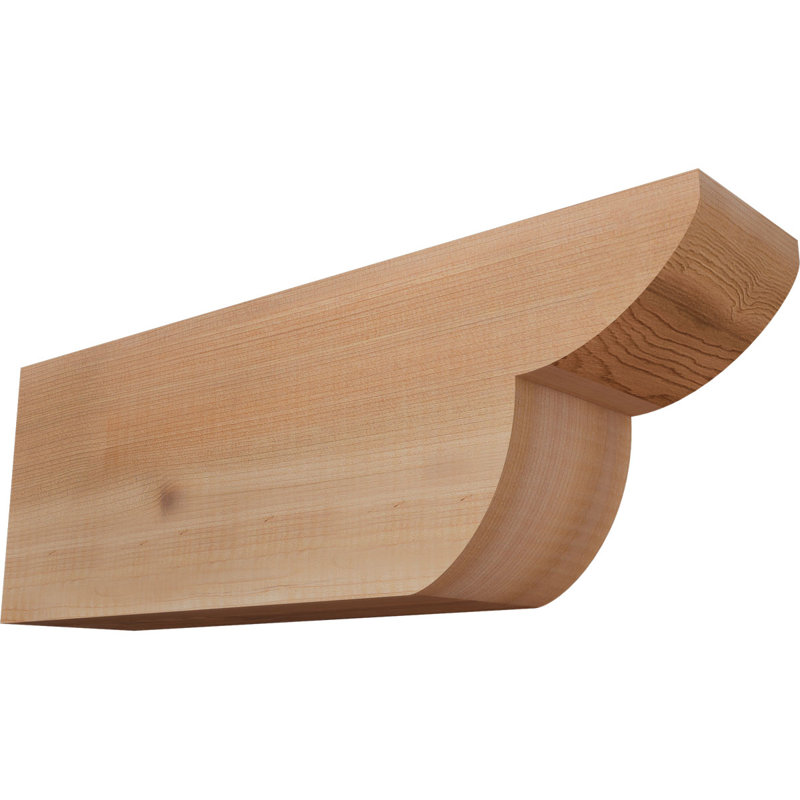 Queue de chevron lisse Crestline, Cèdre rouge de l'Ouest, H 6 po x l 16 po x P 3,5 po