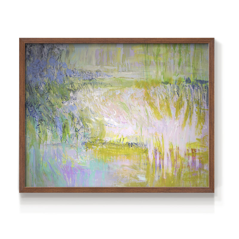 Étude - Reproduction encadrée - Restickable, H 22 po x l 28 po, Noyer