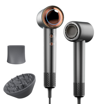Professional High-Speed Ionic Blow Dryer 110,000 RPM, Compact Hair Dryer with Magnetic Diffuser, Fast Drying with Brushless Motor, Low Noise, Smart Temperature Control
