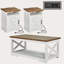 Ensemble de table de salon en bois de grange 3 pièces Chiara-1687531838