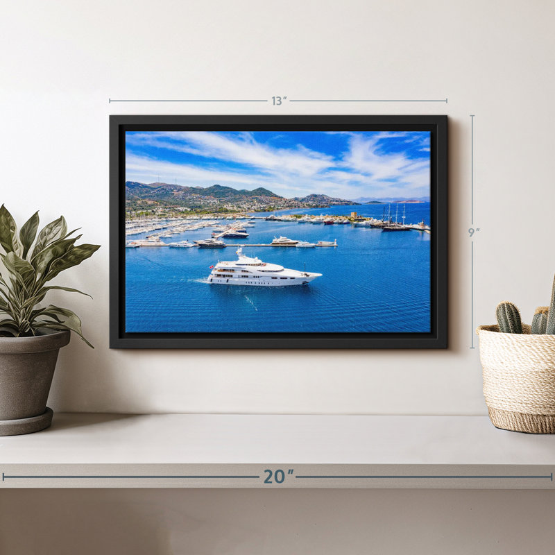 Impression sur toile Luxury Super Yacht, H 9 po x l 13 po