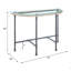 Table de canapé en verre transparent Brantley