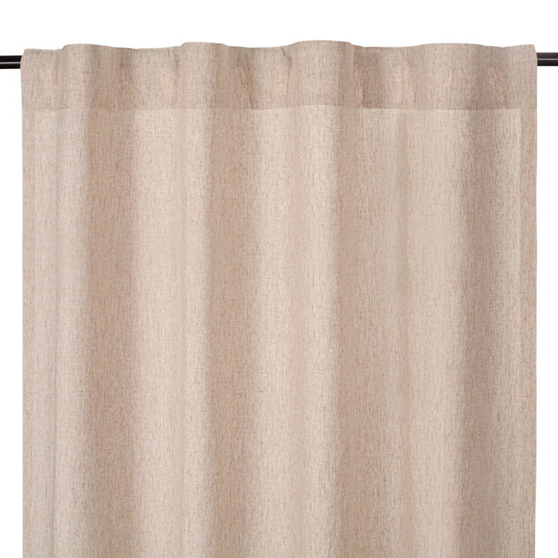 Rideaux en lin et coton, Taupe, L 50 po x L 72 po