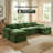 Boneless Modular Sectional Sofa, Double-Layer U-Shaped Cushion Cloud Comfort Couch-646624359-643902668