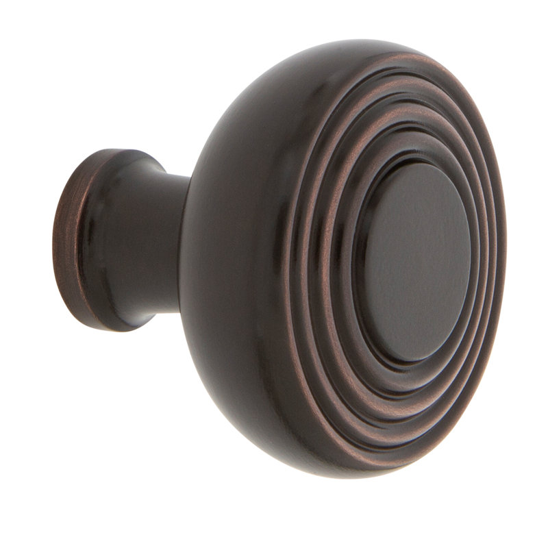Deco 1.375" Diameter Round Knob, Timeless Bronze