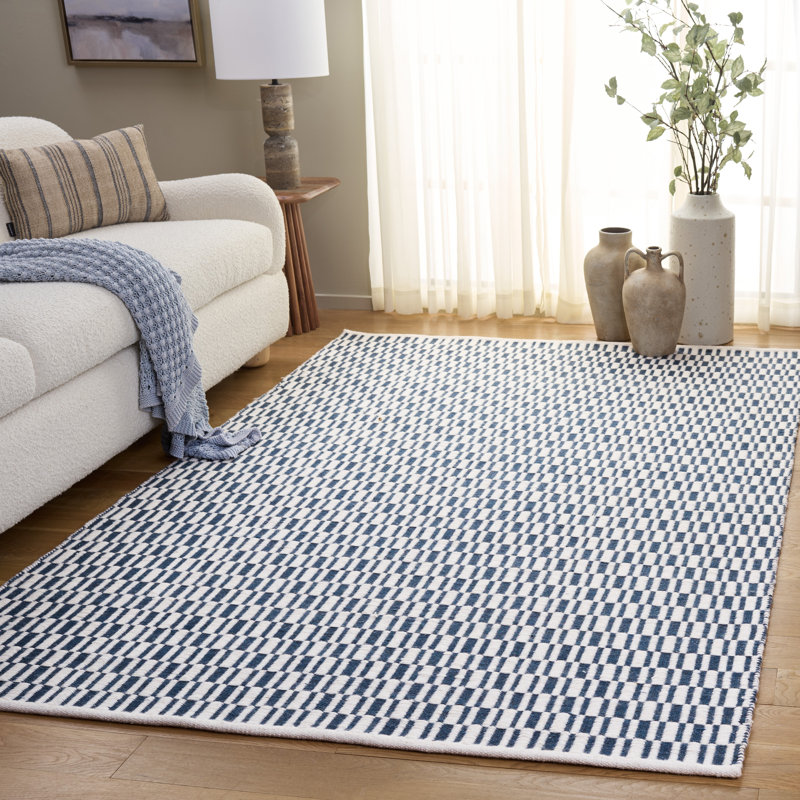 Vermont Hand Woven Wool, Cotton Solid Color Indoor Rug, Rectangle 5' x 8'