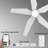 Demontez 52" Smart DC Motor Ceiling Fan with LED Lights, Remote Control and Downrod Inculded