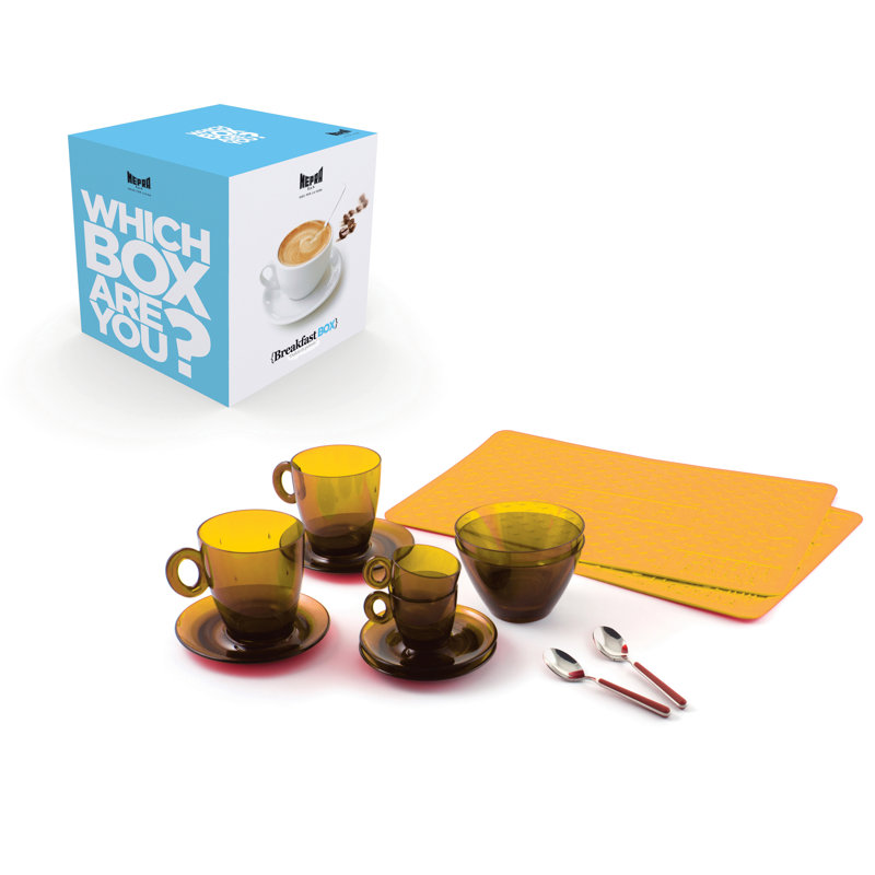Polycarbonate Breakfast Box - 10 Pieces - Amber, Amber