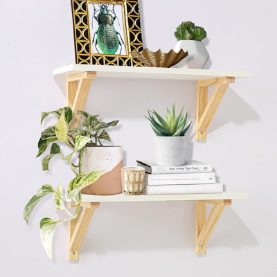 Floating Tv Stand, White (Set of 2)