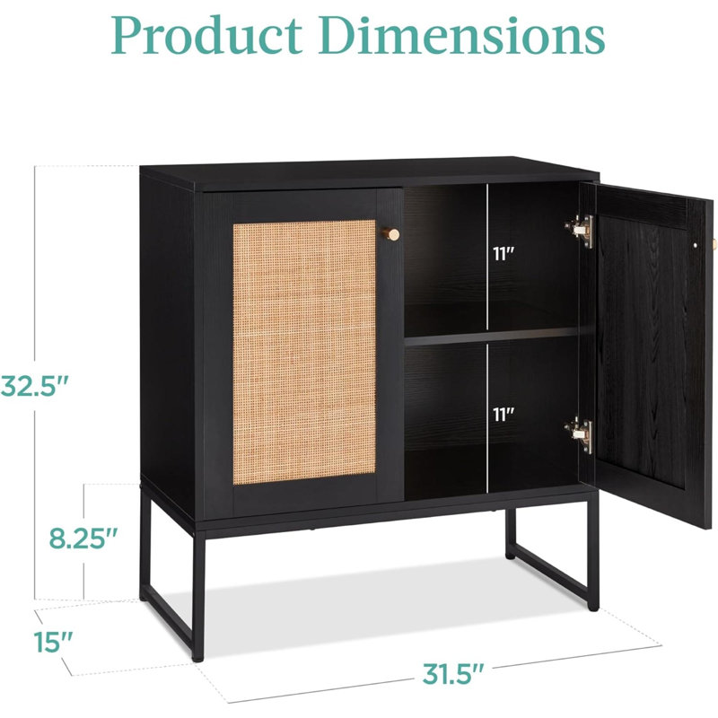 Britaney Accent Cabinet, Black