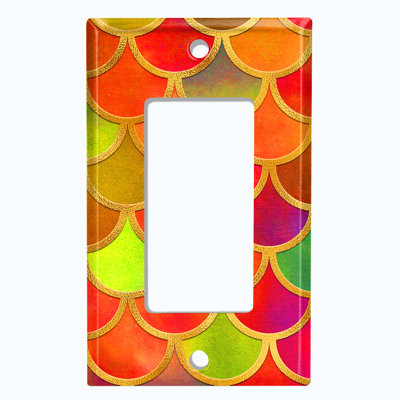 Patterned 1 - Gang Rocker Standard Wall Plate