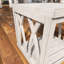 Table d'appoint extérieure en aluminium l 20 po avec rangement à 2 niveaux