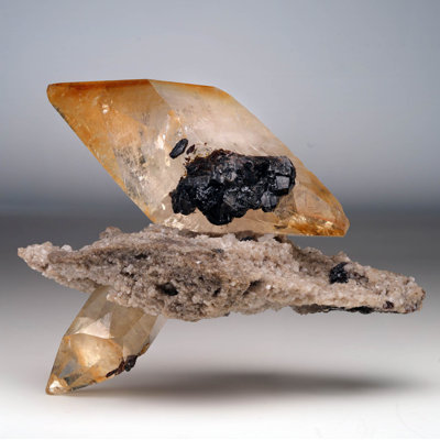 Elmwood Calcite on Barite With Sphalerite // 1.23 Lb.