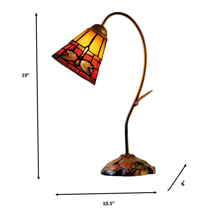 Lampe de bureau Tiffany Dragonfly Arc