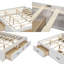 Grand lit plateforme avec 6 tiroirs de rangement, cadre de lit de rangement minimaliste, conception sans tête de lit, fabrication en panneau de fibres à densité moyenne et panneau de fibres à densité moyenne, aucun sommier nécessaire-1313800406