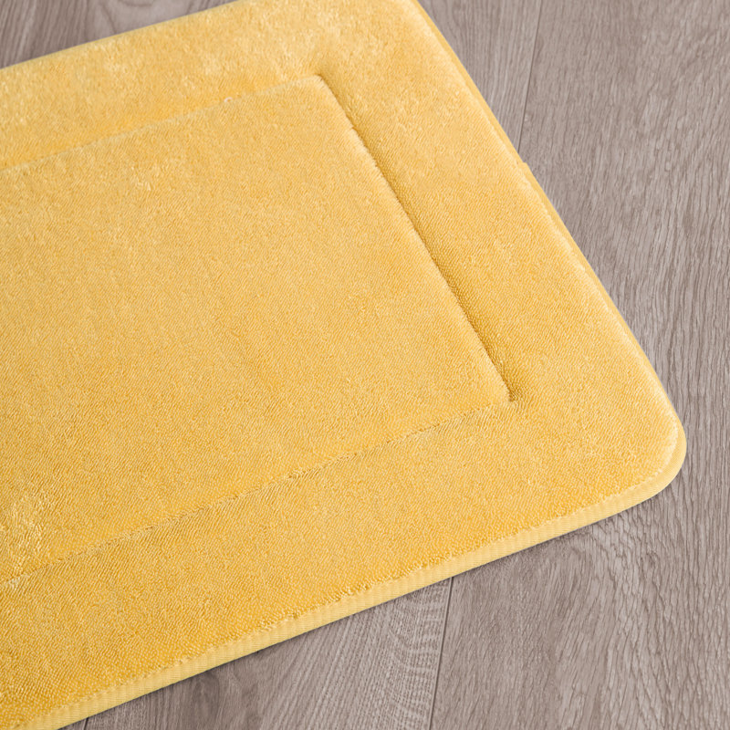 Inglestone Common Non-Slip Bath Rug, Daffodil Yellow, 17"  x 24"  / 20"  x 32" 