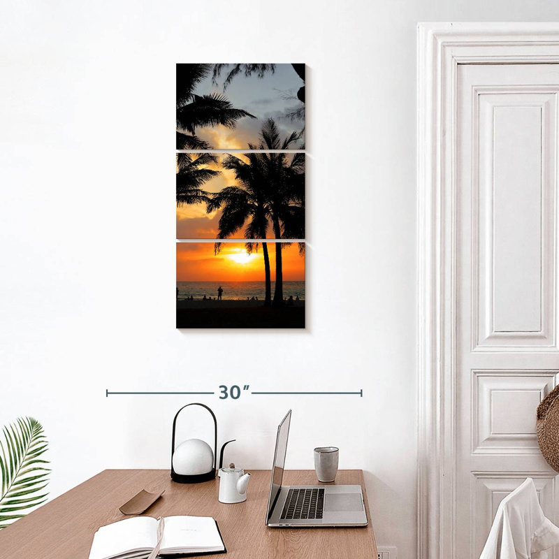 Silhouettes de palmier des Caraïbes, H 32 po x l 15 po