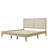 Solid Wood Platform Bed With Rattan-91836149