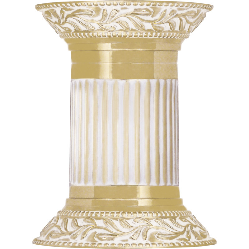 Escanaba LED Semi Flush Mount, White Patina Gold
