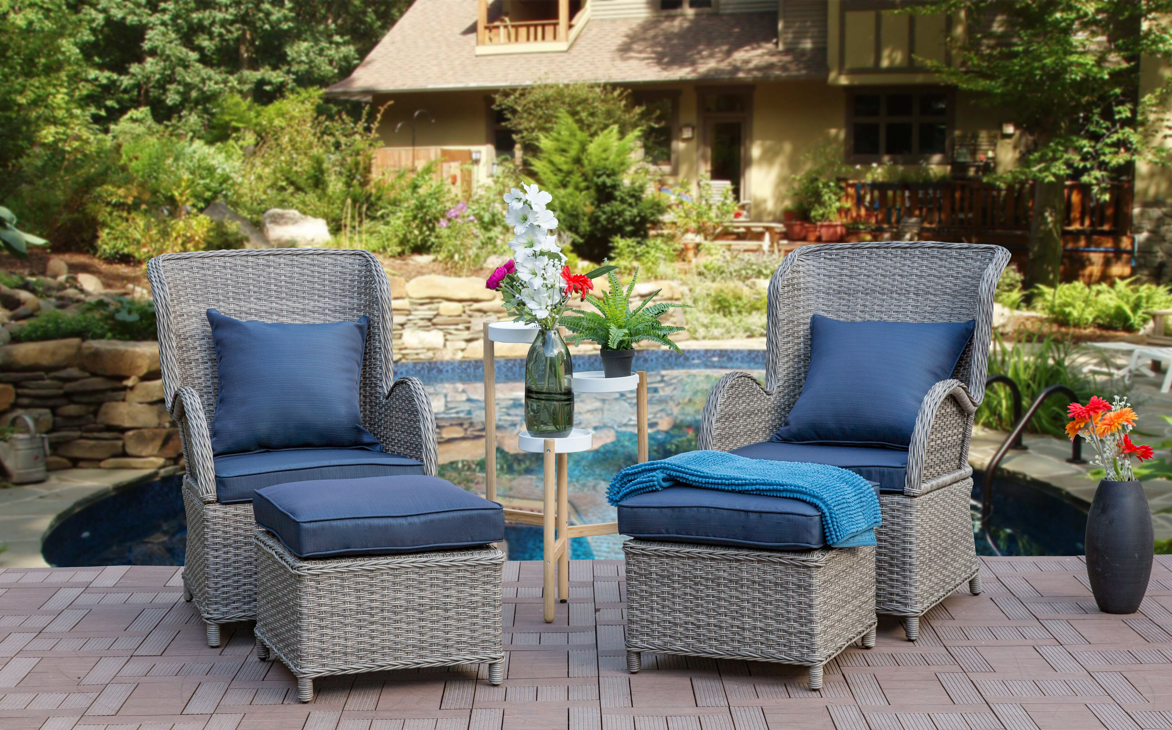 One Allium Way® Virginia Patio Chair with Cushion & Reviews | Wayfair