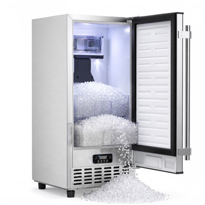 Machine à glaçons 15 po 15 lb en acier inoxydable avec panier à glaçons