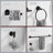Wall Mounted 5-Pieces Bathroom Hardware Accessories Set, SUS304 Stainless Steel Bath Towel Bar Set, Round Towel Racks For Bathroom-105587365