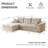 Corduroy Cloud Modular Couch,4-in-1 Flexible Combination Sectional Compression Sofa-1229887464-1211198173